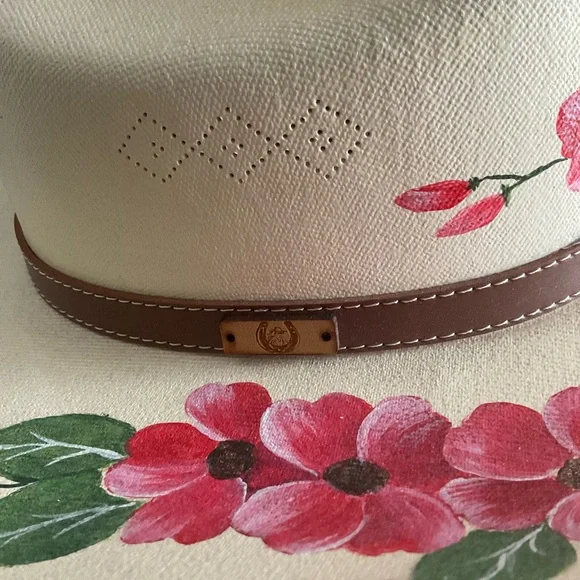 Floral Cream Cowboy Hat - Picture 3 of 8